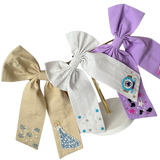 White Carriage-Girls Hair Bow